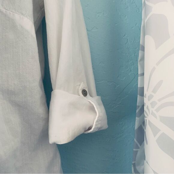 Sonoma White Button Down Collared Shirt Size Small - Picture 7 of 12